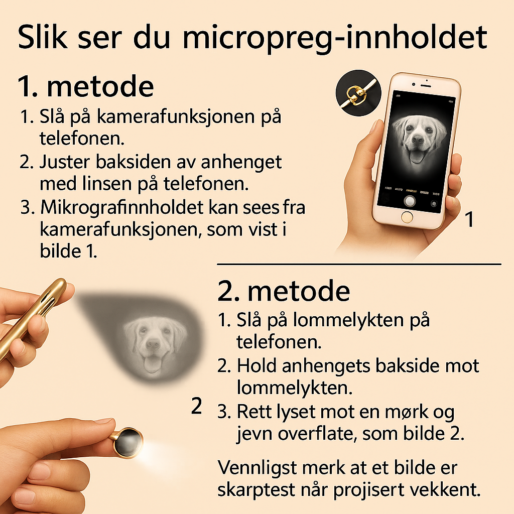 Louvaro™ Personlig halskjede med projeksjonsbilde